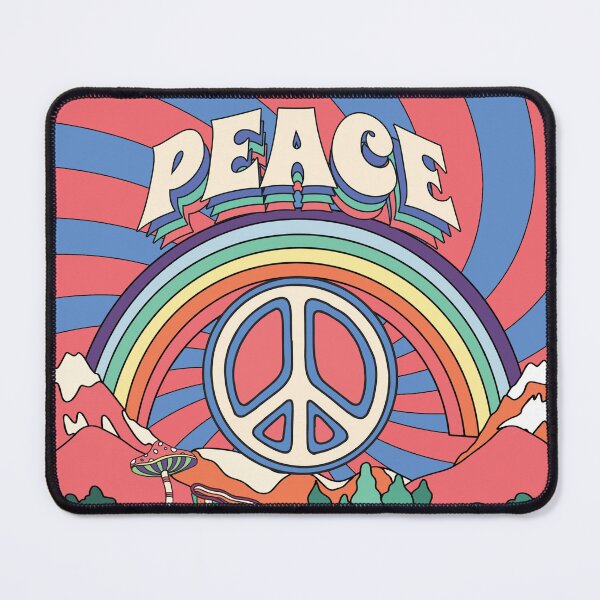Item preview, Peace - Colorful Vintage Retro Hippie 1960s 1970s Design designed and sold by Rhu Creations.