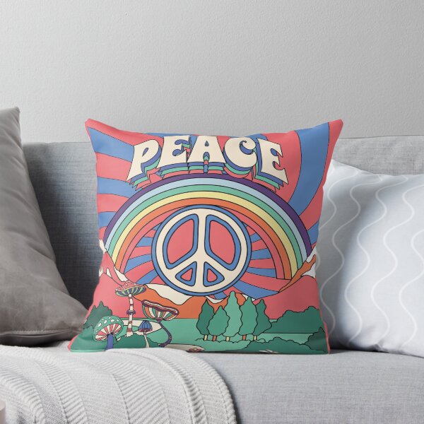 Item preview, Peace - Colorful Vintage Retro Hippie 1960s 1970s Design designed and sold by Rhu Creations.
