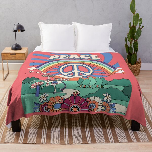 Item preview, Peace - Colorful Vintage Retro Hippie 1960s 1970s Design designed and sold by Rhu Creations.