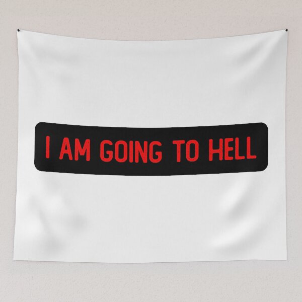 Item preview, I Am Going To Hell Funny Bumper designed and sold by Sour Soul.