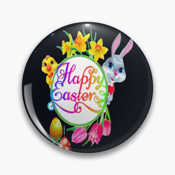 Artikelvorschau, Osterfeier, Schriftzug und Bunny Happy Easter Design, Karfreitag, Ostereiersuche, Egg Hunt Squad, Chilling Peeps entworfen und verkauft von Adri Barnard.
