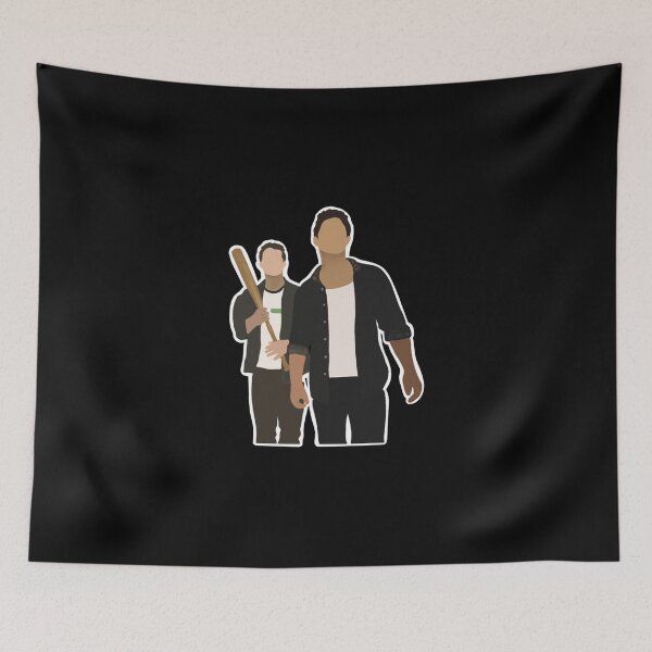 Item preview, Stiles Stilinski And Scott Mccall With Baseball Bat Sticker designed and sold by mercedesfr47.