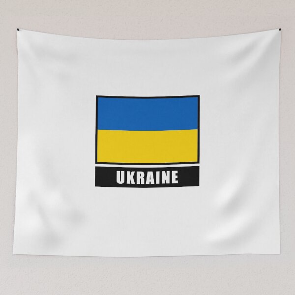 Item preview, Ukraine Ukrainian flag banner designed and sold by GeogDesigns.