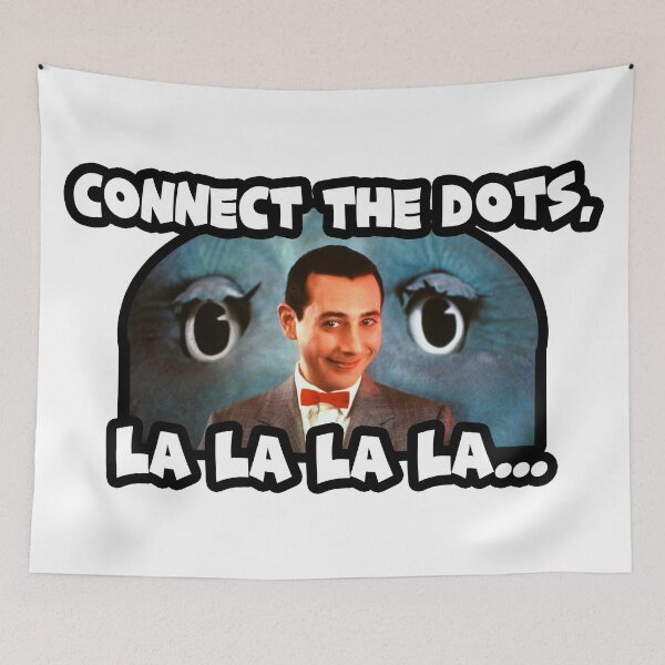 Item preview, CONNECT the dots la la la - meka hiney ho - Pee-Wees Playhouse - Saturday morning cartoons - 80s kid designed and sold by originalsusie.