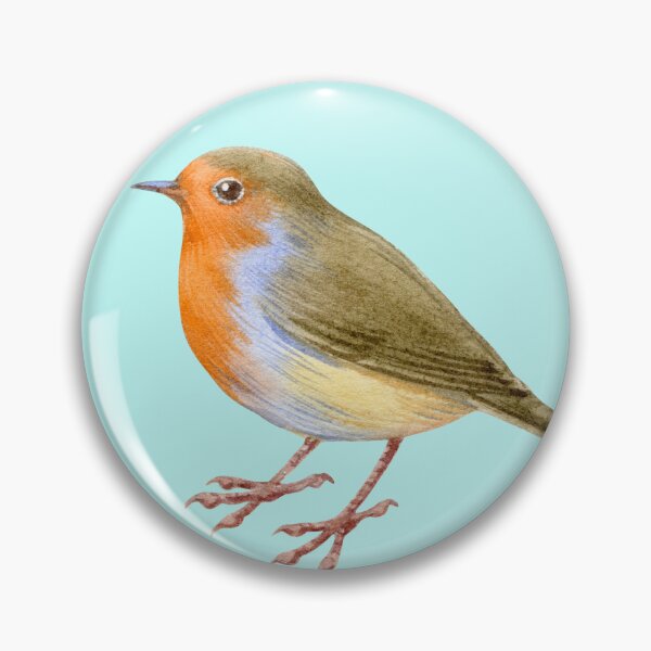 Item preview, wild robin bird with red and blue designed and sold by LGMmugsdesign.