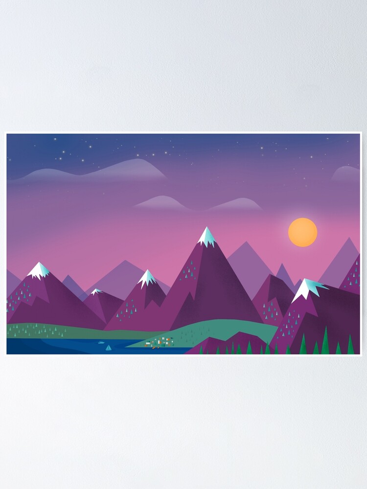 minimalist landscape poster