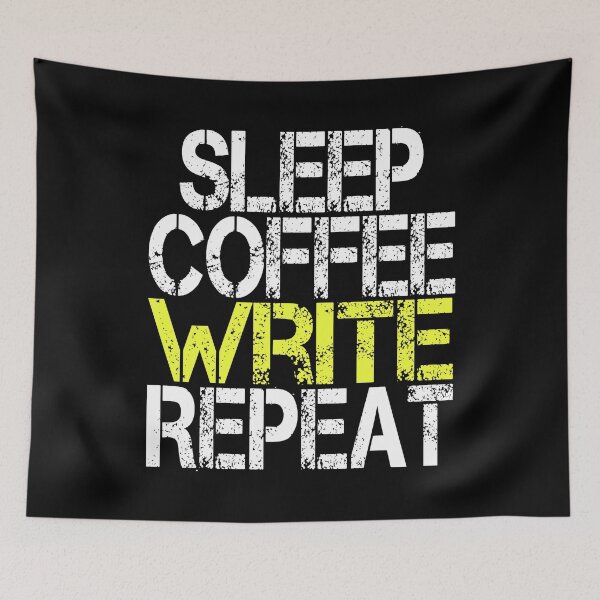 Item preview, Sleep Coffee Write Repeat, Grunge  designed and sold by ACC .