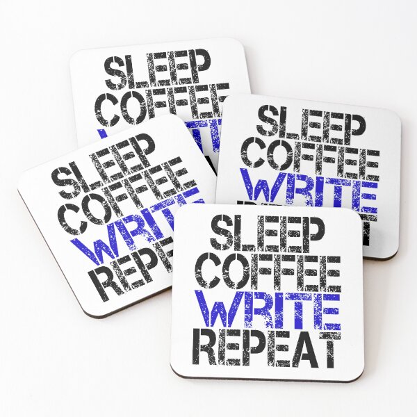 Item preview, Sleep Coffee Write Repeat, Grunge  designed and sold by ACC .