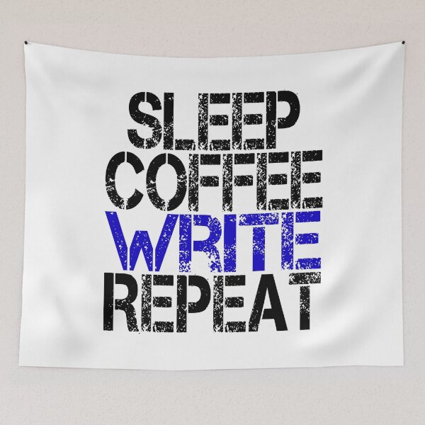 Item preview, Sleep Coffee Write Repeat, Grunge  designed and sold by ACC .