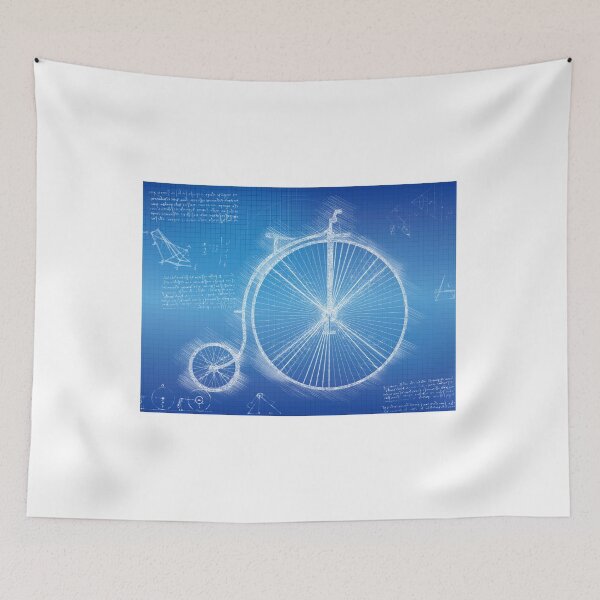 Item preview, Da Vinci Sketch Art Penny Farthing - Blueprint designed and sold by Rayyanz.