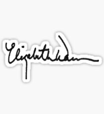 Elizabeth Warren Unterschrift Sticker
