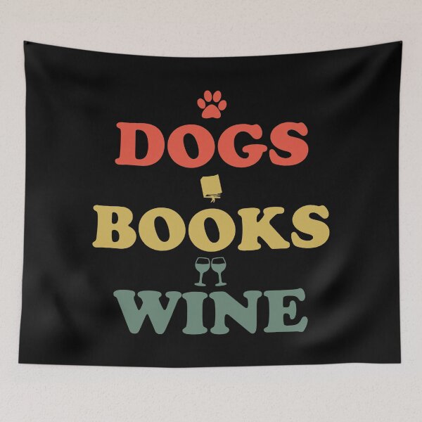 Item preview, Dogs books and wine designed and sold by iskapa.