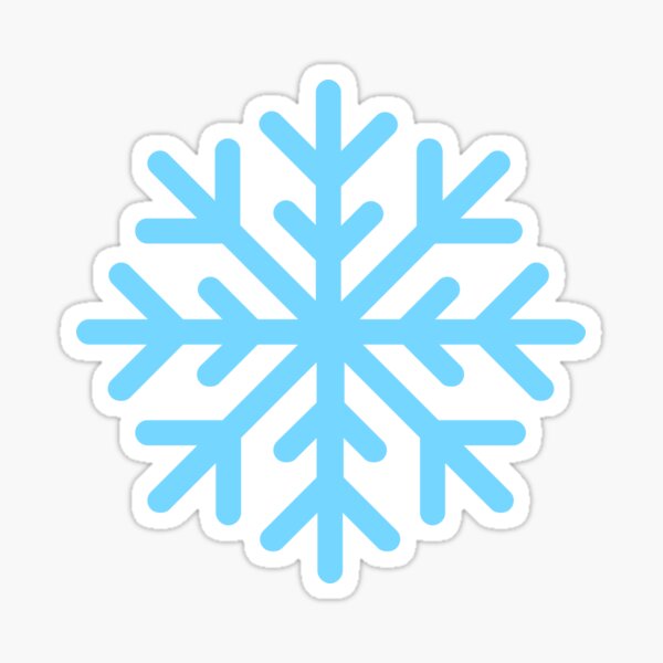 Blue Winter Snowflake Snow Emoji - Snowflake #5 Vinyl Decal Sticker –  Shinobi Stickers