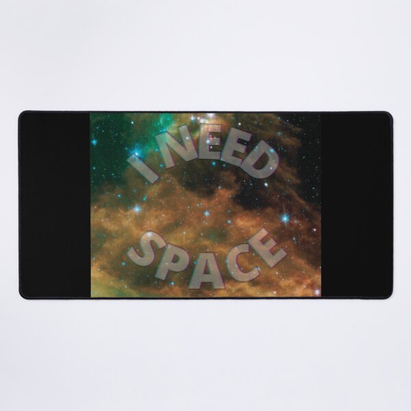 Item preview, I Need Space (Circle) - Cloudy Yellow Green Galaxy designed and sold by Quirkdom.