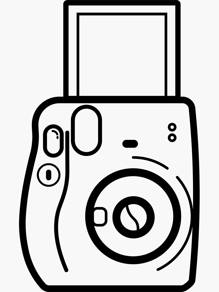 "Polaroid Instant Camera Icon" Sticker by andipoe1 Redbubble