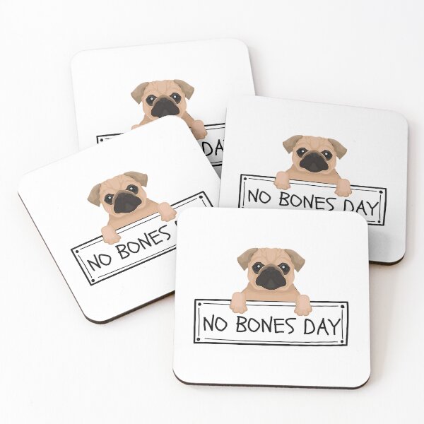 Item preview, Funny Pug It's a No Bones Day T-Shirt designed and sold by AmeliaDaralis.
