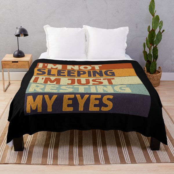 Item preview, I'm Not Sleeping I'm Just Resting My Eyes Vintage Dad Joke T-Shirt designed and sold by AmeliaDaralis.