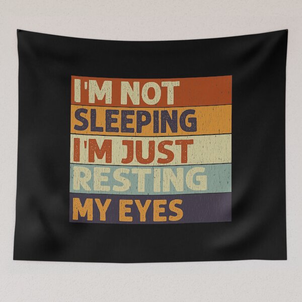 Item preview, I'm Not Sleeping I'm Just Resting My Eyes Vintage Dad Joke T-Shirt designed and sold by AmeliaDaralis.