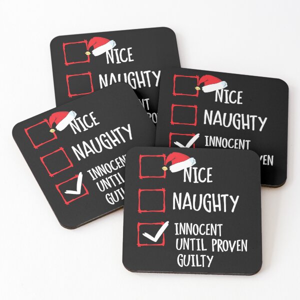 Item preview, Nice Naughty Innocent Until Proven Guilty Christmas T-Shirt designed and sold by AmeliaDaralis.