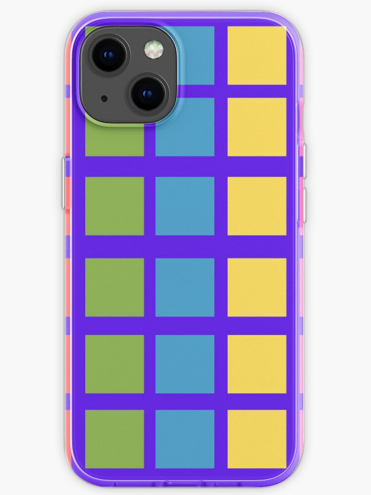 Designer Checkerboard Square iPhone Case Aesthetic Geometry 