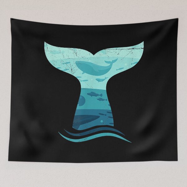 Item preview, Whale Tail in Waves Orca Ocean designed and sold by vincentalan.