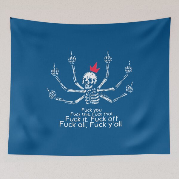 Item preview, Skull Skeleton Middle Finger Fuck You     designed and sold by TexteelShop.