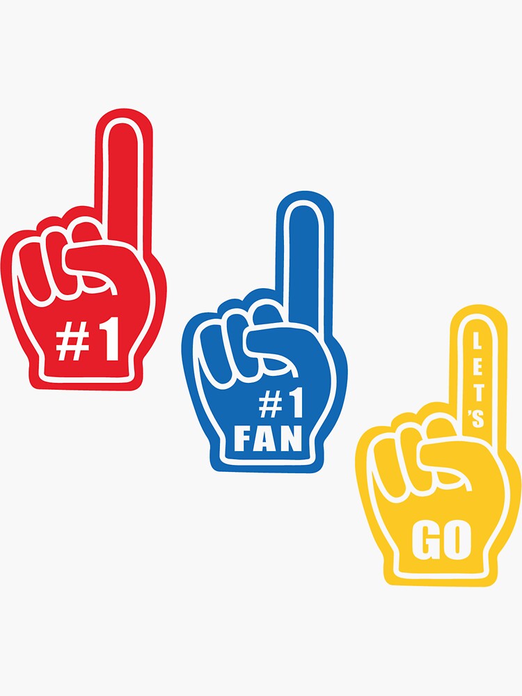 "foam fingers" Sticker by TiaAko Redbubble