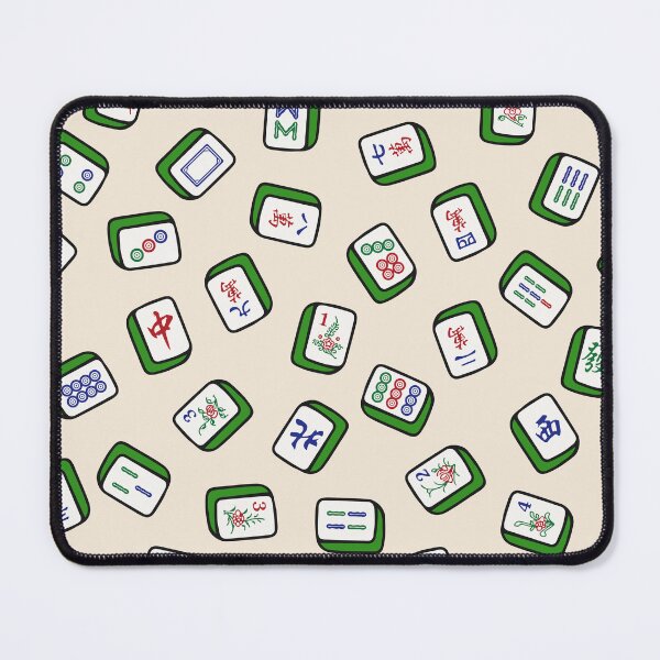 Item preview, Scattered Mahjong Game Tiles in Ivory Cream Background. It's Mahjong Time! designed and sold by teeworthy.