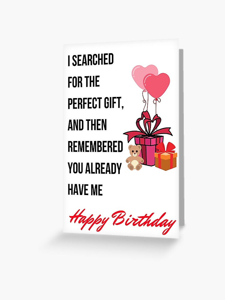 Funny Happy Birthday gifts and card for him and her