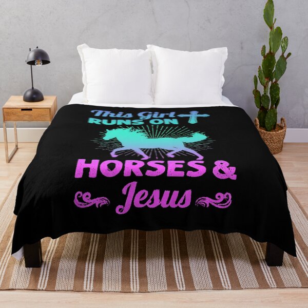 Item preview, The Girl Runs On Horse And Jesus designed and sold by shopNuNuOi.