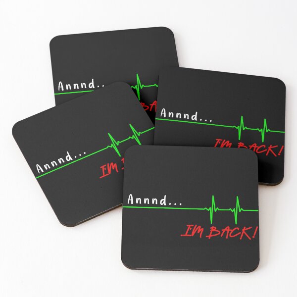 Item preview, And I'm back funny quote white font designed and sold by NerdnGeekshop.