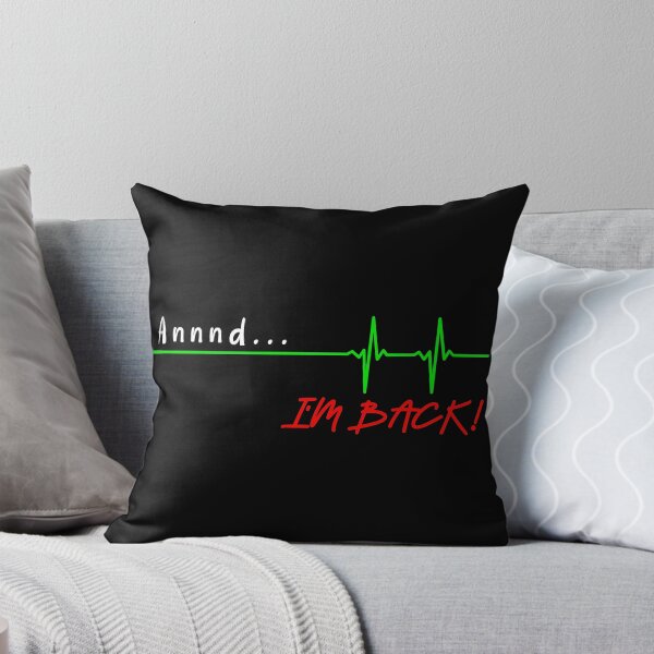 Item preview, And I'm back funny quote white font designed and sold by NerdnGeekshop.