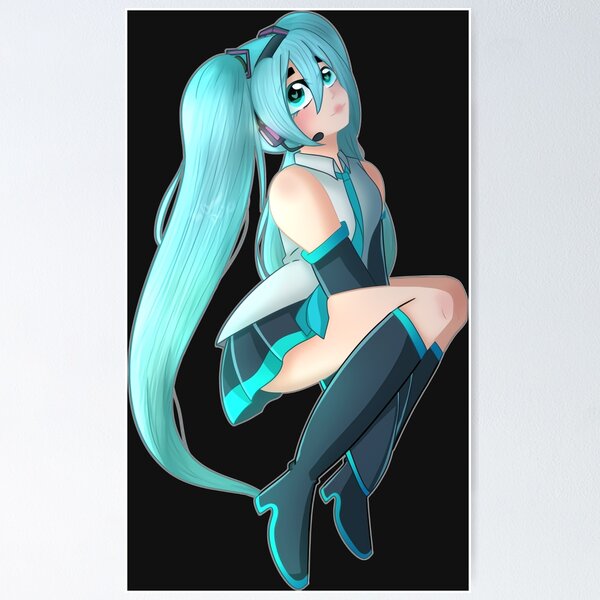 Hatsune Miku Vocaloid Anime Girls Fan Art Matte Finish Poster