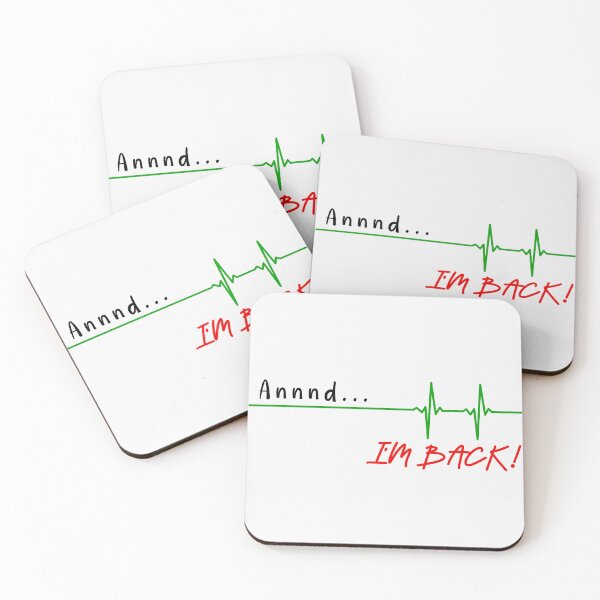 Item preview, Annnd... I'm back funny quote black font designed and sold by NerdnGeekshop.