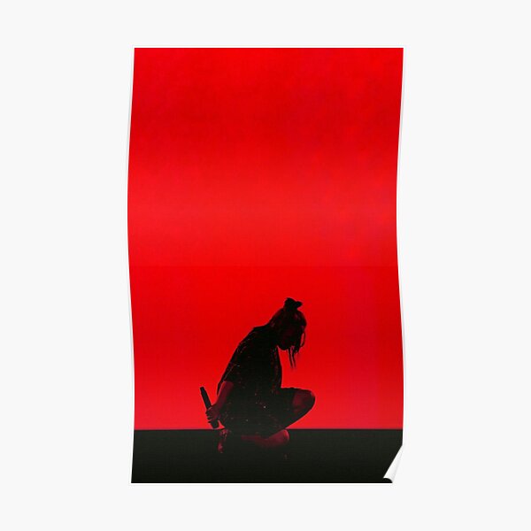 red silhoutte Poster