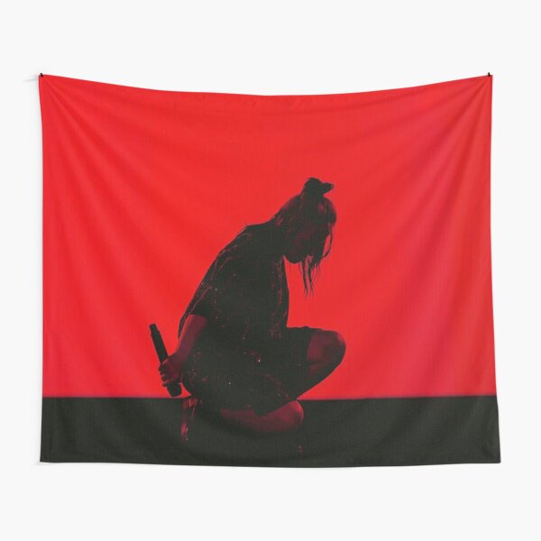 red silhoutte Tapestry