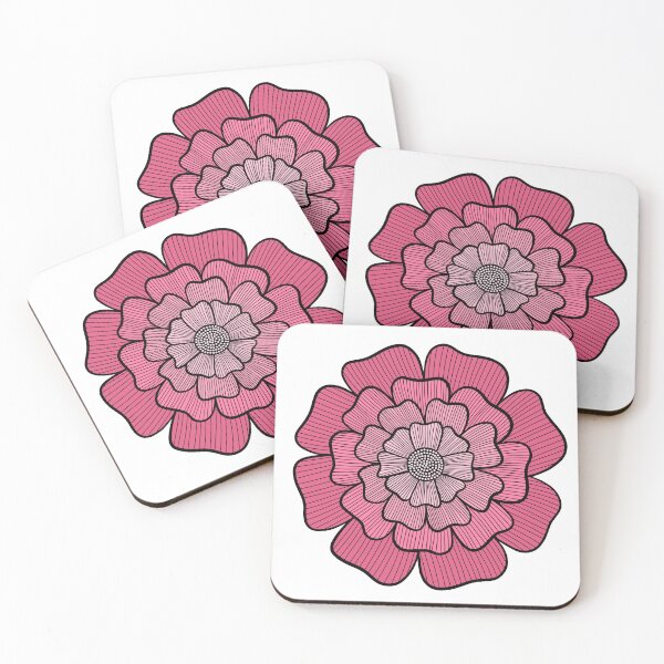 Item preview, Pink Flower Line Art designed and sold by Morgan Klassiks.