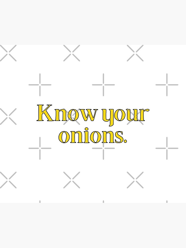 "Know Your Onions British Slang" Poster by MSA42 Redbubble