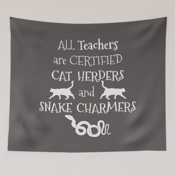 Item preview, Cat herder and snake charmer Teacher designed and sold by i-cottagedesign.