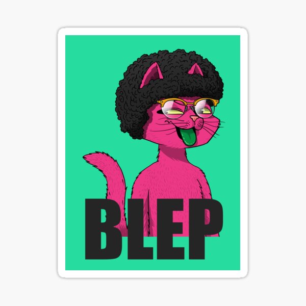 Unisex Blep My Green Tongue Out Sticker