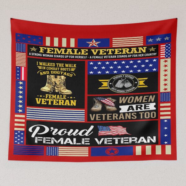 Item preview, Proud Female Veteran - Female Veteran A Strong Woman designed and sold by judysophia.