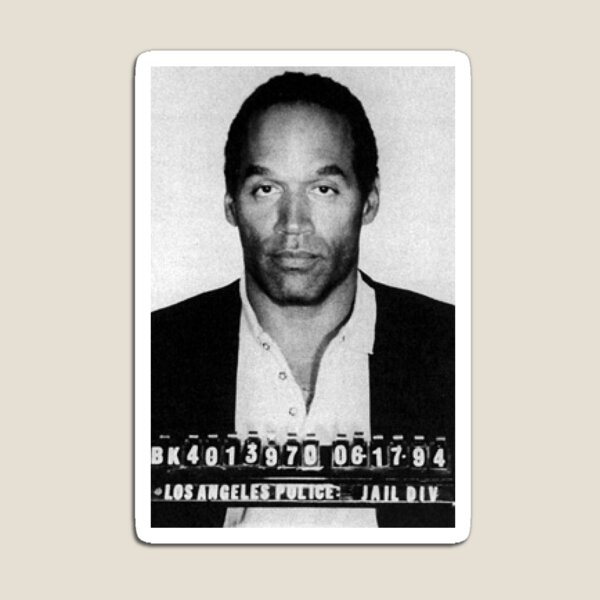 Vista previa del artículo con la obra «Mugshot de OJ», diseñado y vendido por WickedFlex.