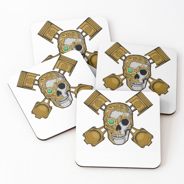 Item preview, Golden Steampunk Skull designed and sold by zakazix.
