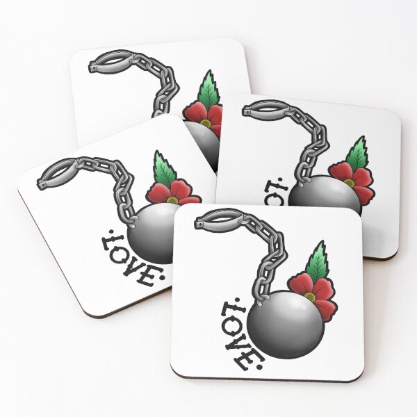 Item preview, Old school ball ‘n’ chain tattoo designed and sold by lireg903.