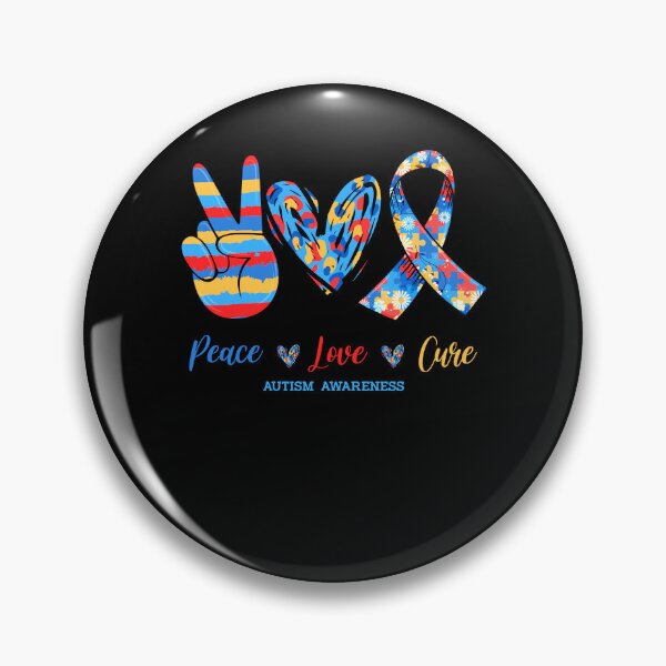Item preview, Peace Love Cure Autism Awareness Autistic Kids Boys Girl Caring Shirt designed and sold by Master Jay.