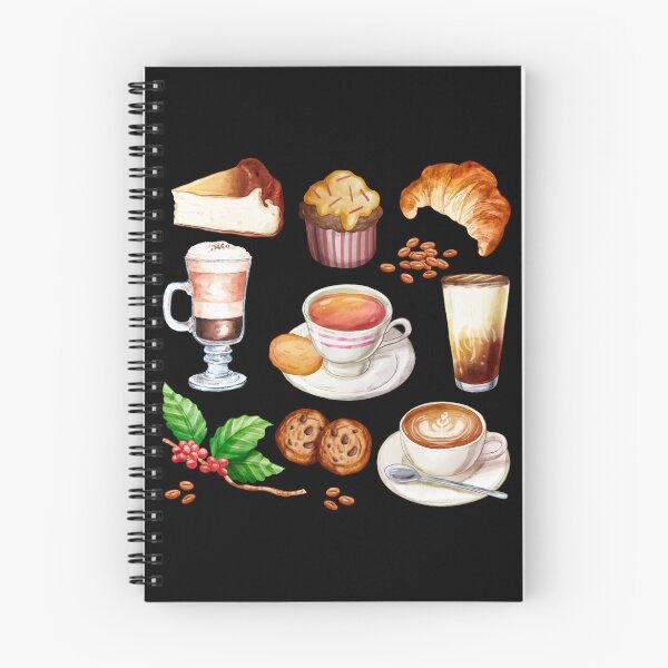 Item preview, Assorted Cafe Food - Cake, Muffin, Croissant, Cookies, Coffee and Tea designed and sold by Alicia Chee.