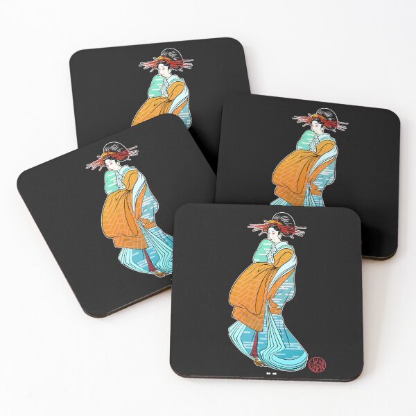 Item preview, Bijinga - robot geisha with red eyes designed and sold by Ukiyograph.