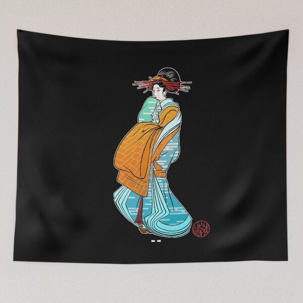 Item preview, Bijinga - robot geisha with red eyes designed and sold by Ukiyograph.