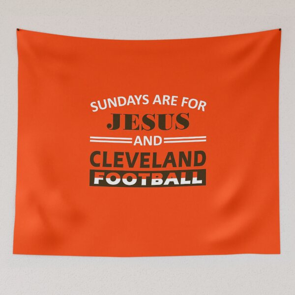 Item preview, Cleveland Football Fan - Sundays Are For Jesus And The Dawgs designed and sold by doiron3525.