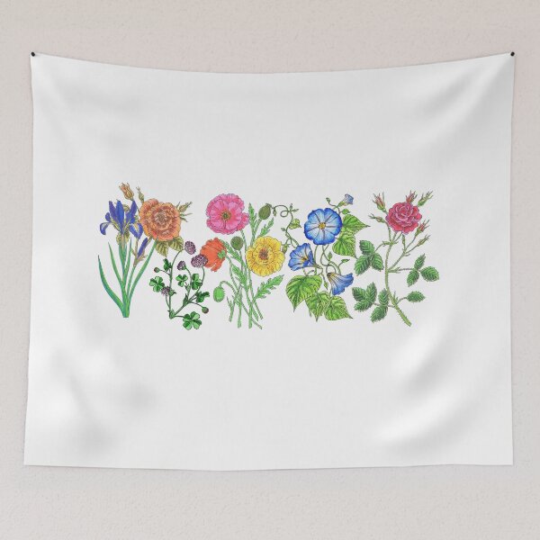 Item preview, Botanical Flowers Garden Watercolor Peaceful Art designed and sold by Irina Sztukowski.